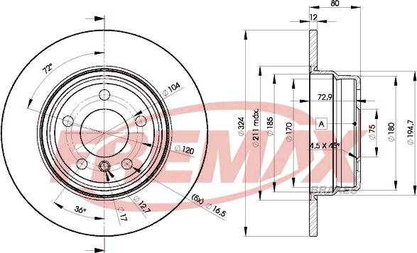 FREMAX BD-6491 - Тормозной диск parts5.com