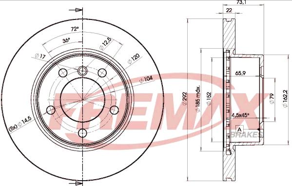 FREMAX BD-6464 - Тормозной диск parts5.com