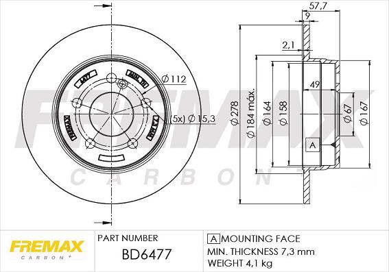 FREMAX BD-6477 - Тормозной диск parts5.com