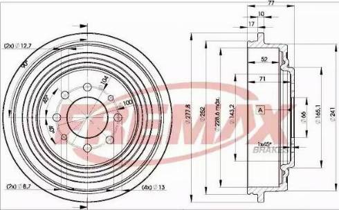 FREMAX BD-0511 - Тормозной барабан parts5.com