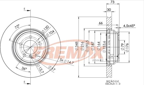 FREMAX BD-1973 - Тормозной диск parts5.com