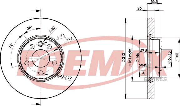 FREMAX BD-1530 - Тормозной диск parts5.com