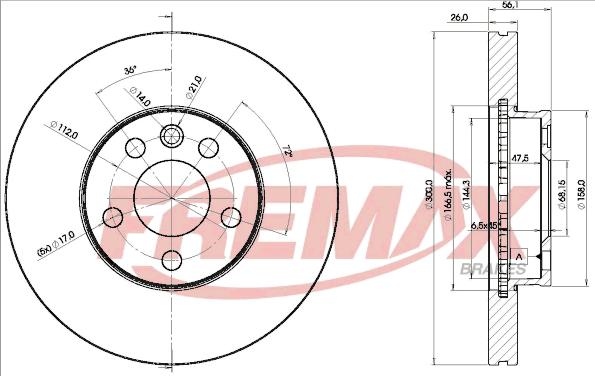 FREMAX BD-1531 - Тормозной диск parts5.com