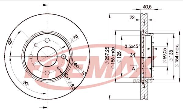 FREMAX BD-1650 - Тормозной диск parts5.com