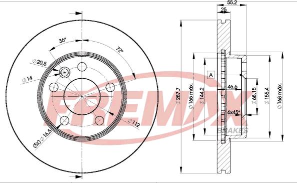 FREMAX BD-1093 - Тормозной диск parts5.com