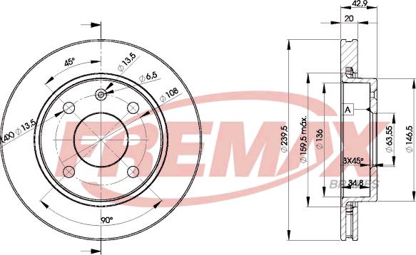 FREMAX BD-1064 - Тормозной диск parts5.com
