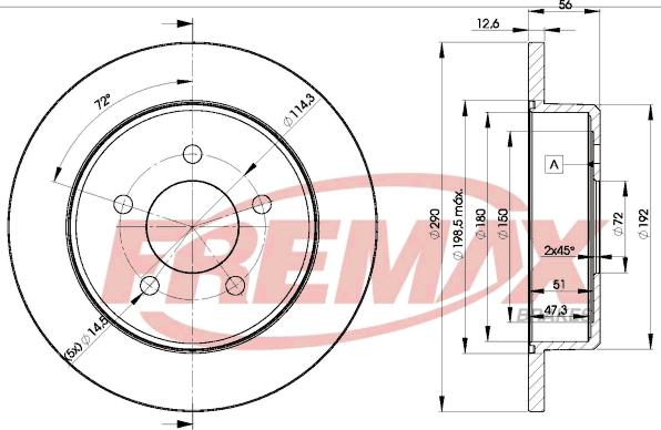 FREMAX BD-1023 - Тормозной диск parts5.com