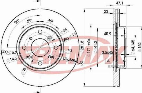 FREMAX BD-1104 - Тормозной диск parts5.com