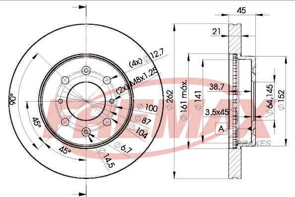 FREMAX BD-1700 - Тормозной диск parts5.com