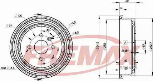 FREMAX BD-8063 - Тормозной барабан parts5.com