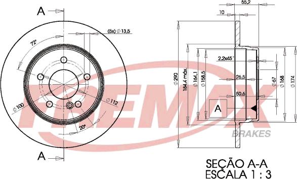 FREMAX BD-3412 - Тормозной диск parts5.com