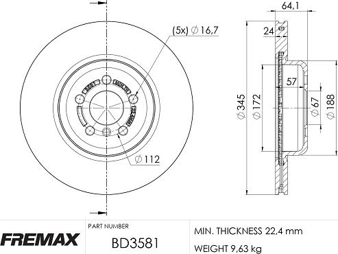 FREMAX BD-3581 - Тормозной диск parts5.com