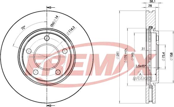 FREMAX BD-3002 - Тормозной диск parts5.com