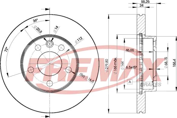 FREMAX BD-3015 - Тормозной диск parts5.com