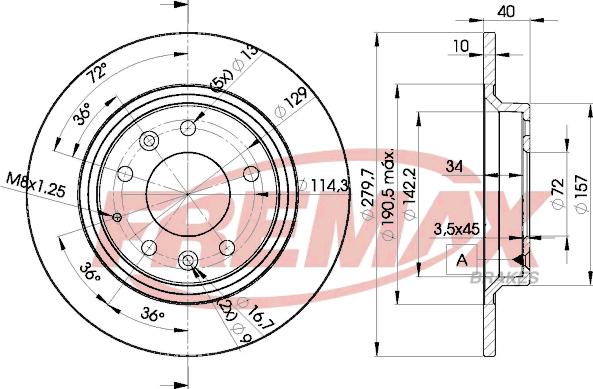 FREMAX BD-3268 - Тормозной диск parts5.com