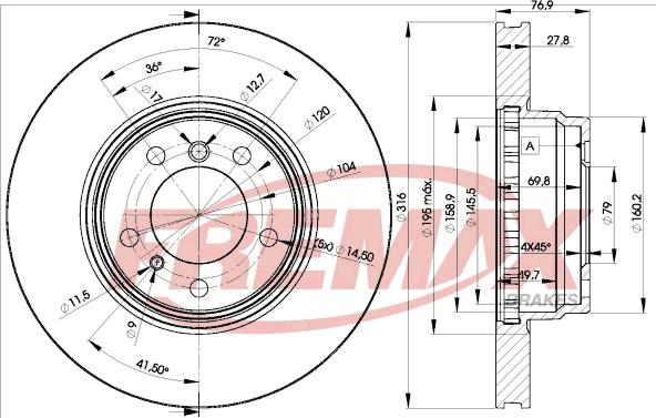 FREMAX BD-2093 - Тормозной диск parts5.com