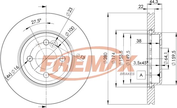 FREMAX BD-2893 - Тормозной диск parts5.com