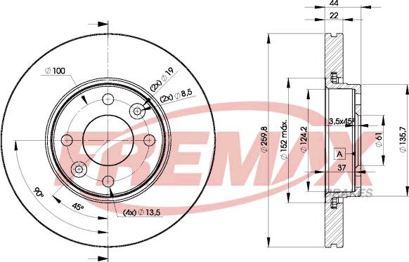 FREMAX BD-7795 - Тормозной диск parts5.com