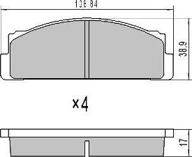 SAFELINE BRAKE PADS D134 - Тормозные колодки, дисковые, комплект parts5.com