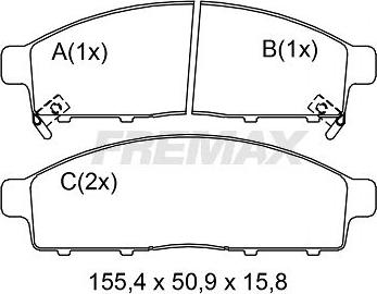 FREMAX FBP-0859 - Тормозные колодки, дисковые, комплект parts5.com