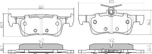 FREMAX FBP-0330 - Тормозные колодки, дисковые, комплект parts5.com