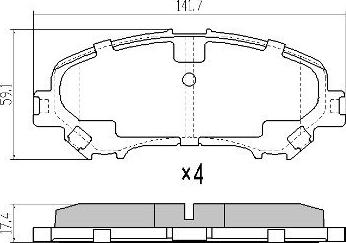 FREMAX FBP-1980 - Тормозные колодки, дисковые, комплект parts5.com