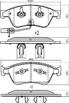 FREMAX FBP-1922 - Тормозные колодки, дисковые, комплект parts5.com