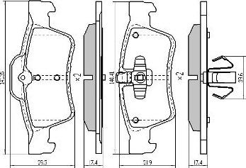 FREMAX FBP-1523 - Тормозные колодки, дисковые, комплект parts5.com