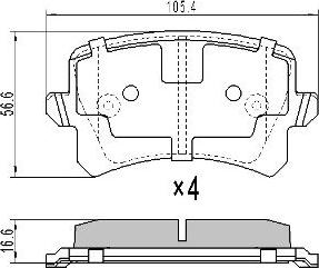 FREMAX FBP-1654 - Тормозные колодки, дисковые, комплект parts5.com