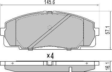 TOYOTA 6811235210 - Тормозные колодки, дисковые, комплект parts5.com