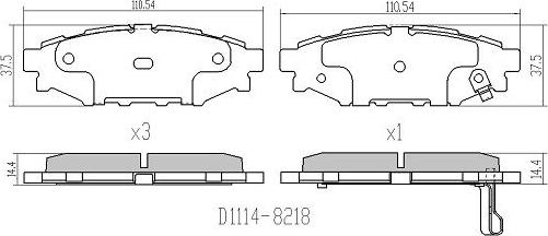 FREMAX FBP-1630 - Brake Pad Set, disc brake parts5.com