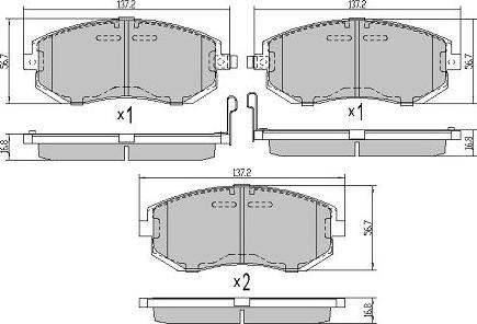 FREMAX FBP-1627 - Brake Pad Set, disc brake parts5.com