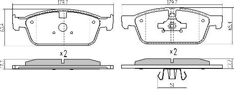 FREMAX FBP-1896 - Тормозные колодки, дисковые, комплект parts5.com