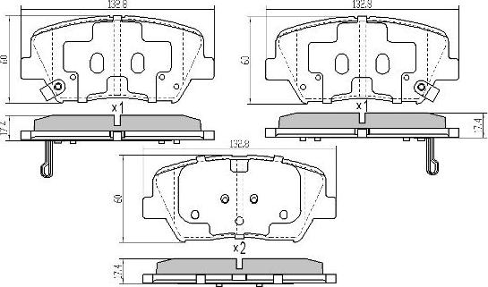 FREMAX FBP-1898 - Тормозные колодки, дисковые, комплект parts5.com