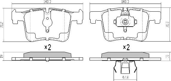 FREMAX FBP-1857 - Тормозные колодки, дисковые, комплект parts5.com