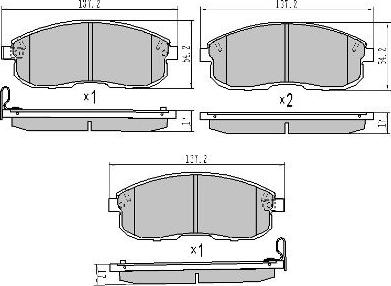 FREMAX FBP-1819 - Тормозные колодки, дисковые, комплект parts5.com