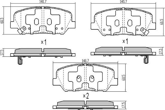 FREMAX FBP-1887 - Тормозные колодки, дисковые, комплект parts5.com