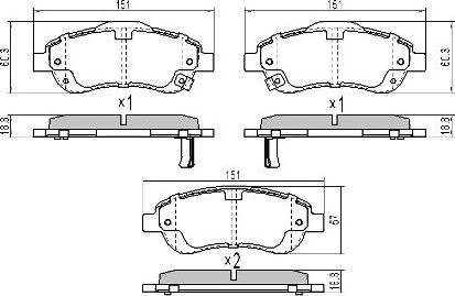 FREMAX FBP-1716 - Тормозные колодки, дисковые, комплект parts5.com