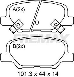 FREMAX FBP-2612 - Тормозные колодки, дисковые, комплект parts5.com