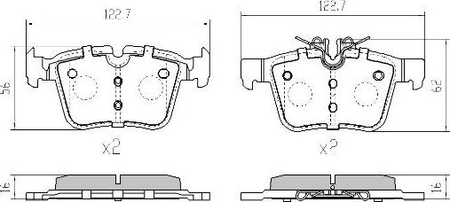 FREMAX FBP-2001 - Тормозные колодки, дисковые, комплект parts5.com