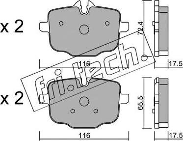 Fri.Tech. 939.0 - Тормозные колодки, дисковые, комплект parts5.com