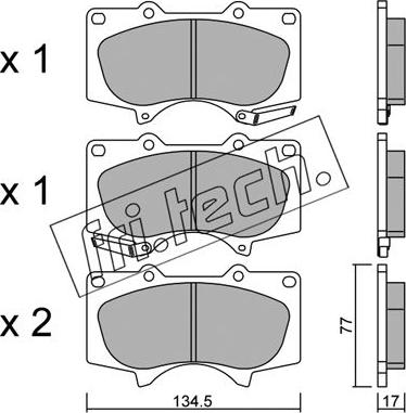 Fri.Tech. 470.0 - Тормозные колодки, дисковые, комплект parts5.com