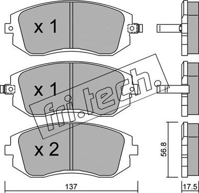 Fri.Tech. 516.0 - Brake Pad Set, disc brake parts5.com