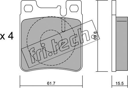 Fri.Tech. 583.0 - Тормозные колодки, дисковые, комплект parts5.com