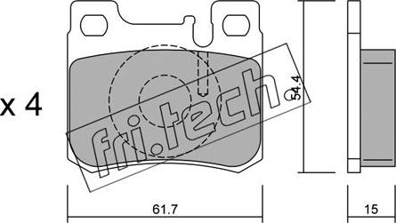 Fri.Tech. 582.0 - Тормозные колодки, дисковые, комплект parts5.com