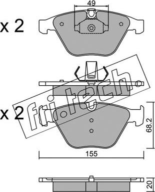 Fri.Tech. 574.9 - Juego de pastillas de freno parts5.com