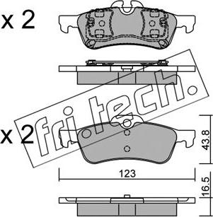 Fri.Tech. 572.0 - Juego de pastillas de freno parts5.com