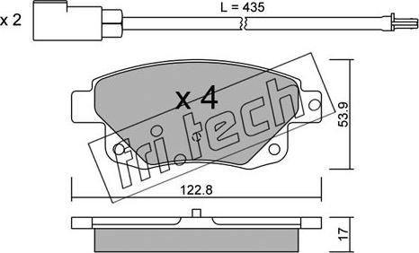 Fri.Tech. 697.0 - Juego de pastillas de freno parts5.com