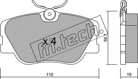 Fri.Tech. 063.0 - Тормозные колодки, дисковые, комплект parts5.com