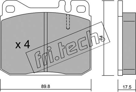 Fri.Tech. 013.1 - Тормозные колодки, дисковые, комплект parts5.com